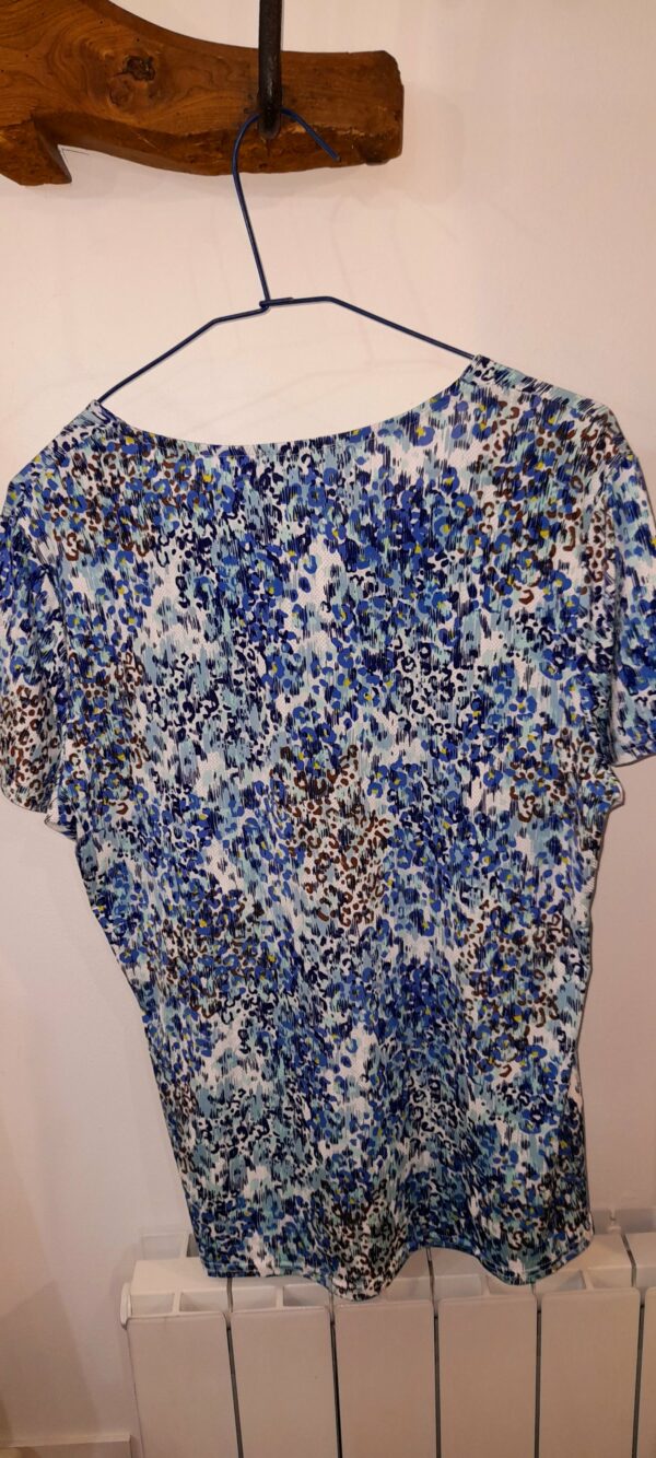 t shirt fluide fleuri bleu VETISTYLE taille 42/44 – Image 6