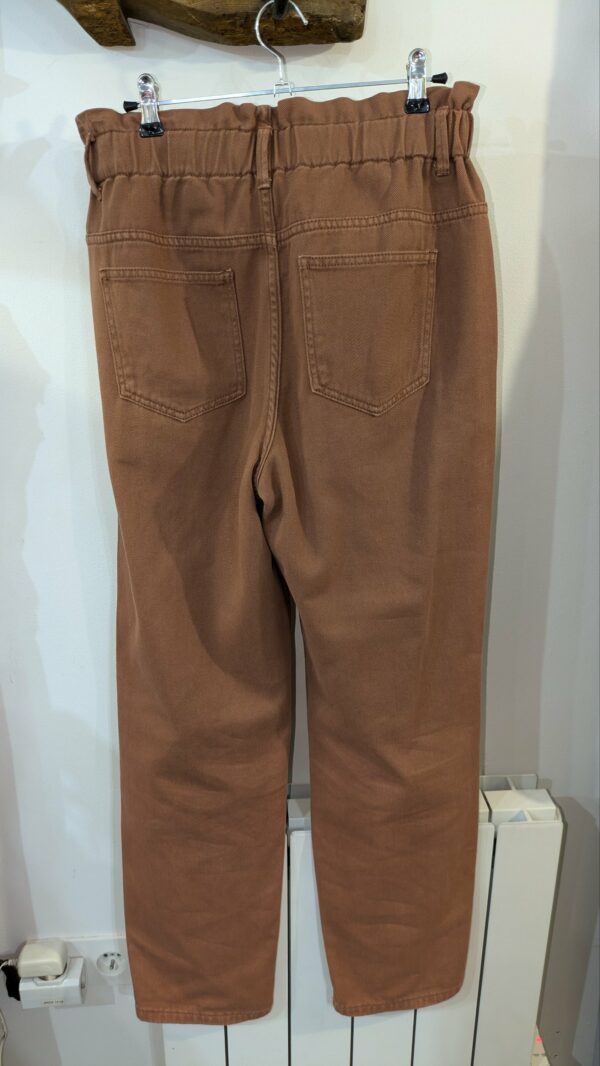 pantalon neuf marron CAMAÏEU taille 38 – Image 2