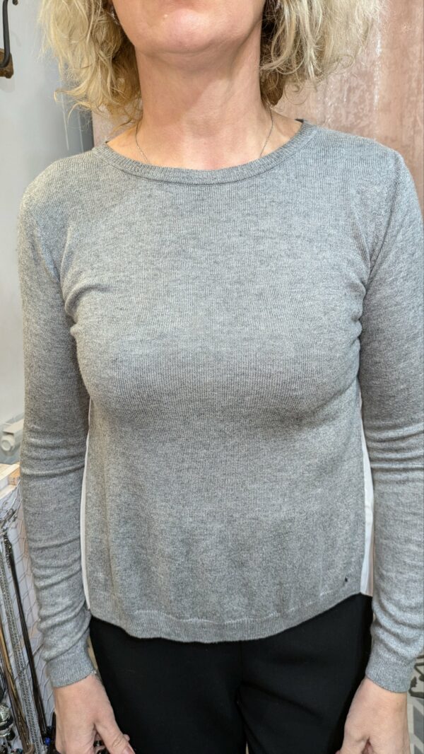 Pull chic gris et blanc KOCCA taille XS