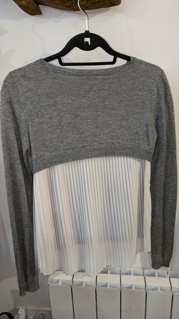 Pull chic gris et blanc KOCCA taille XS – Image 5