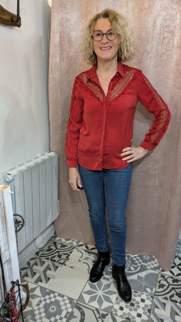 Chemise rouge I.CODE taille 36 – Image 2