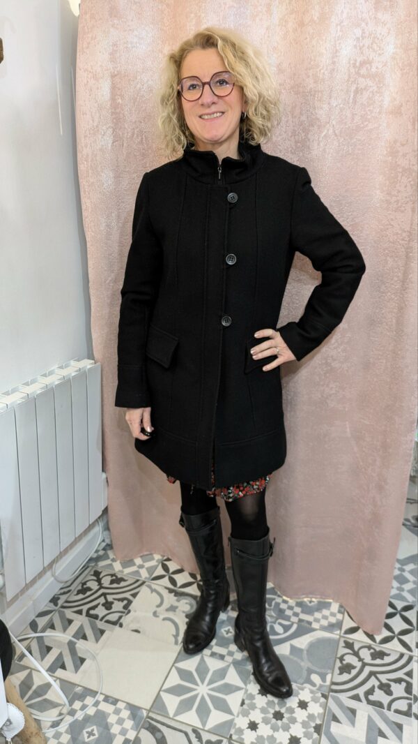 Manteau noir OLIVIA K. taille 40 – Image 9