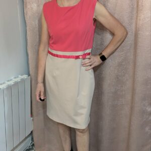 Robe rose et beige CHRISTINE LAURE taille 42