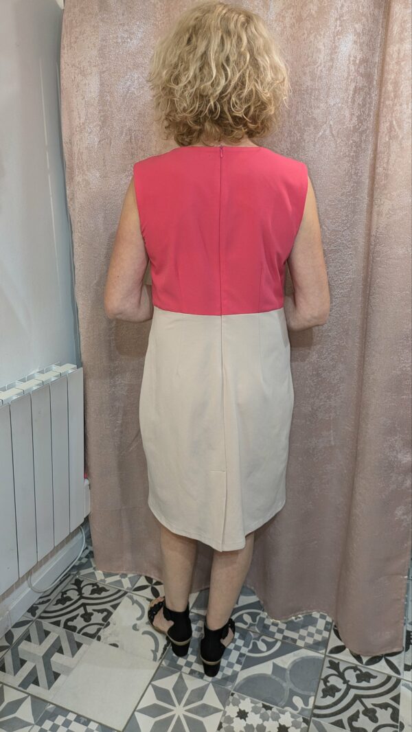 Robe rose et beige CHRISTINE LAURE taille 42 – Image 2