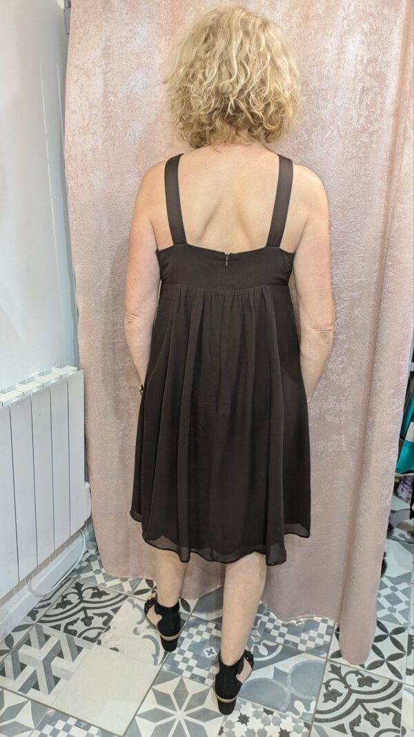 Robe en soie marron 1.2.3 taille 42 – Image 2