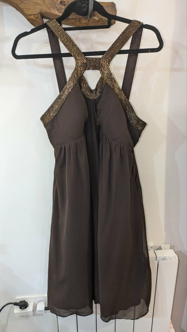 Robe en soie marron 1.2.3 taille 42 – Image 5