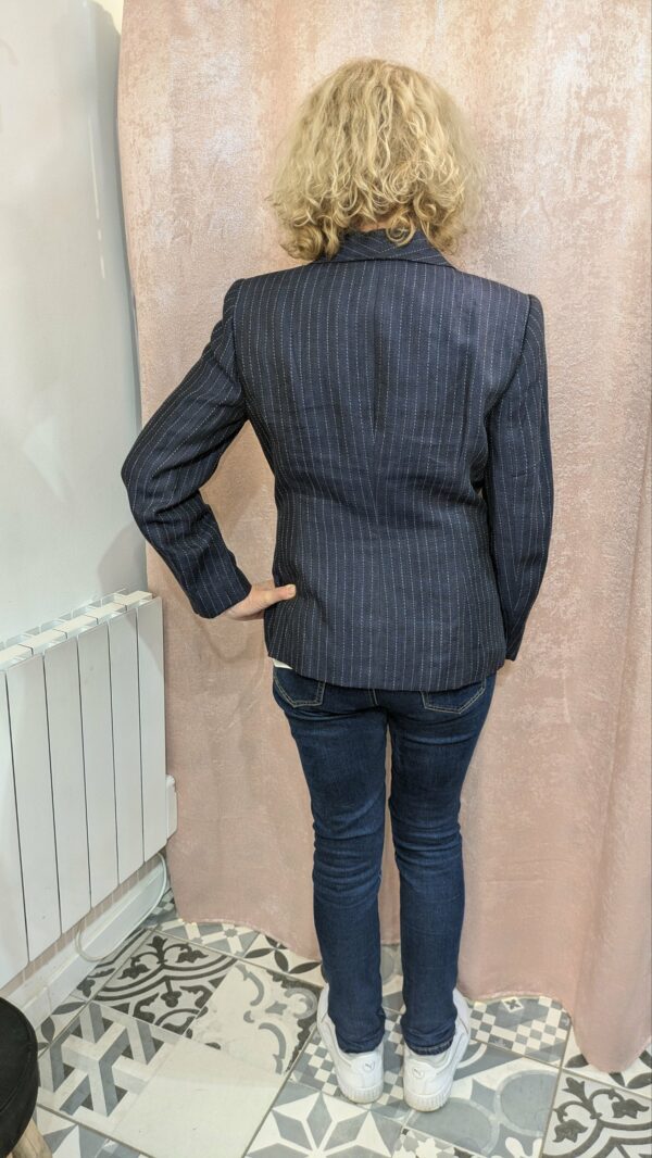 Veste marine rayée MADELEINE taille 40 – Image 3