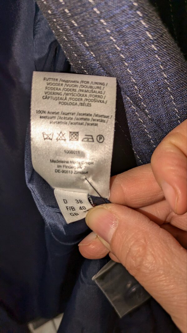 Veste marine rayée MADELEINE taille 40 – Image 4