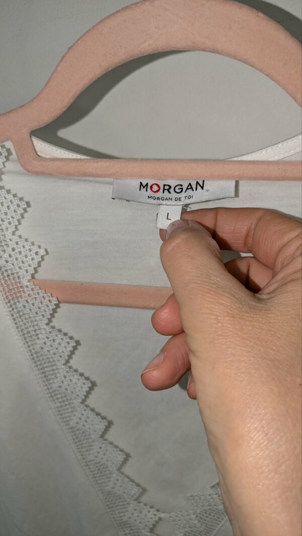 Blouse blanche MORGAN taille L – Image 2