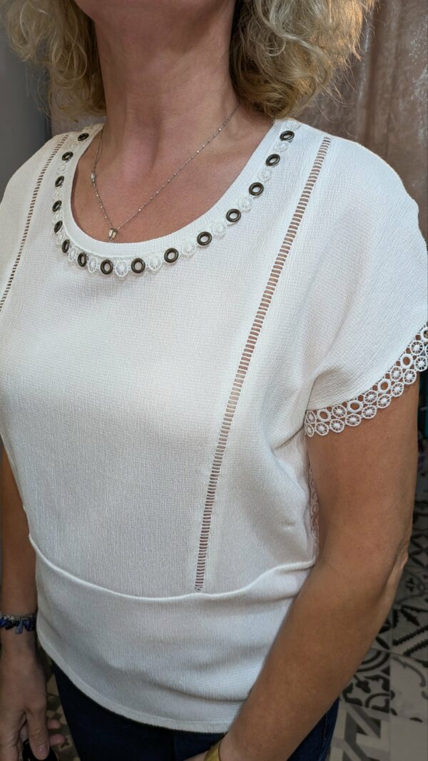 t-shirt neuf blanc TREND taille 36 – Image 6
