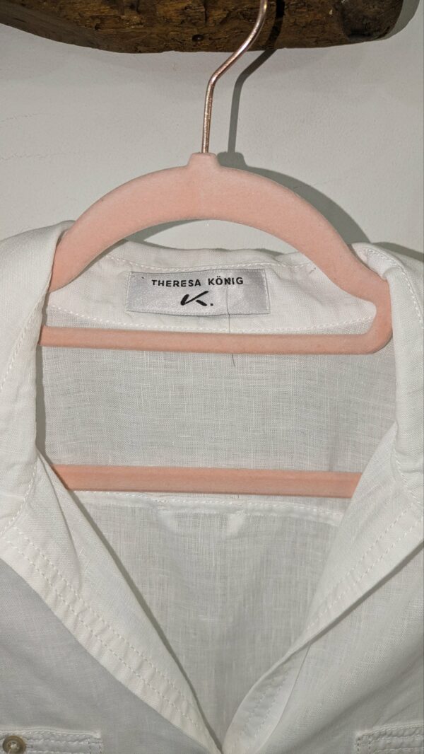 chemise blanche en lin THERESA KÖNIG taille 40 – Image 7