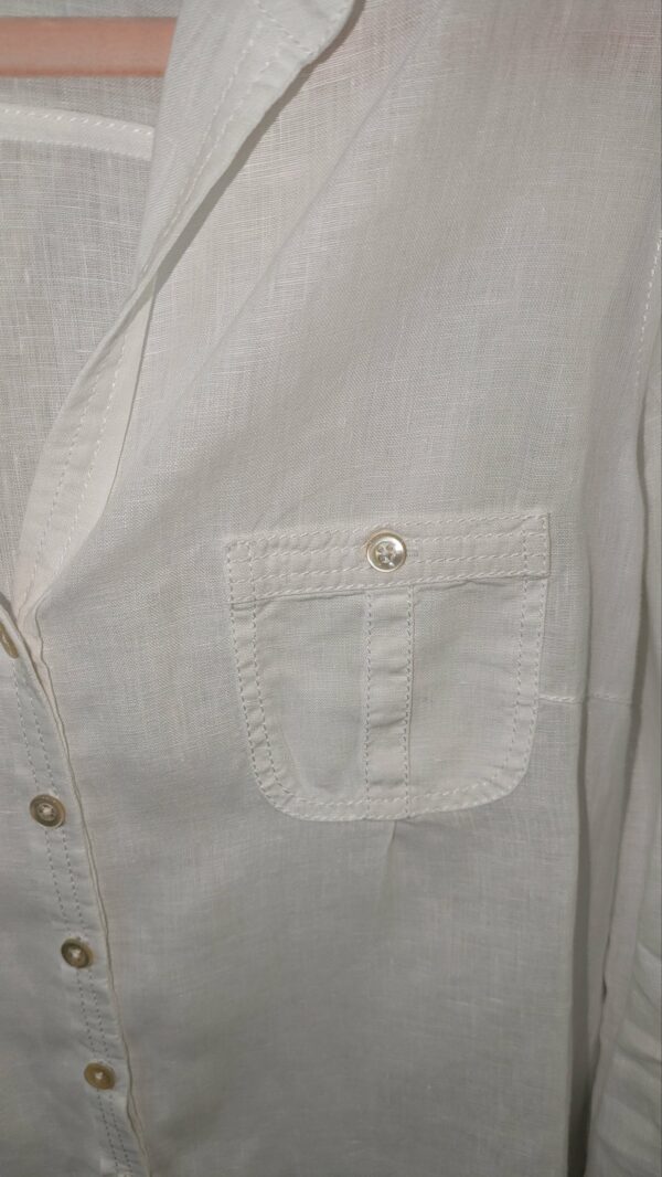 chemise blanche en lin THERESA KÖNIG taille 40 – Image 2