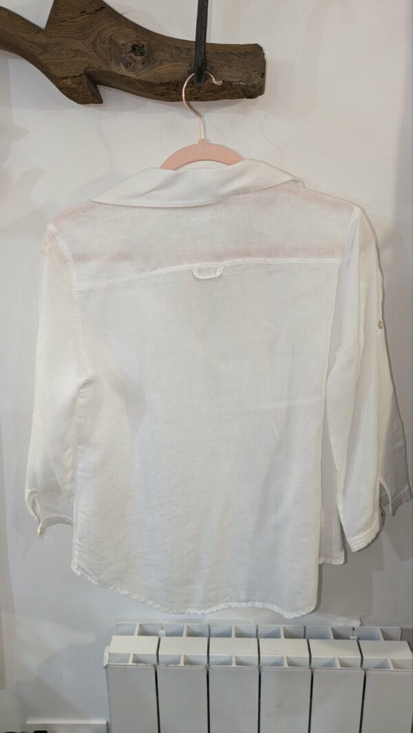 chemise blanche en lin THERESA KÖNIG taille 40 – Image 3
