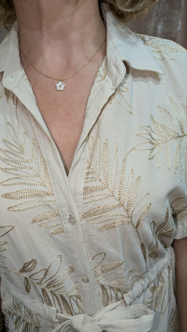 robe beige et dorée CHRISTY taille 42 – Image 8