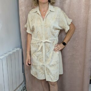 robe beige et dorée CHRISTY taille 42