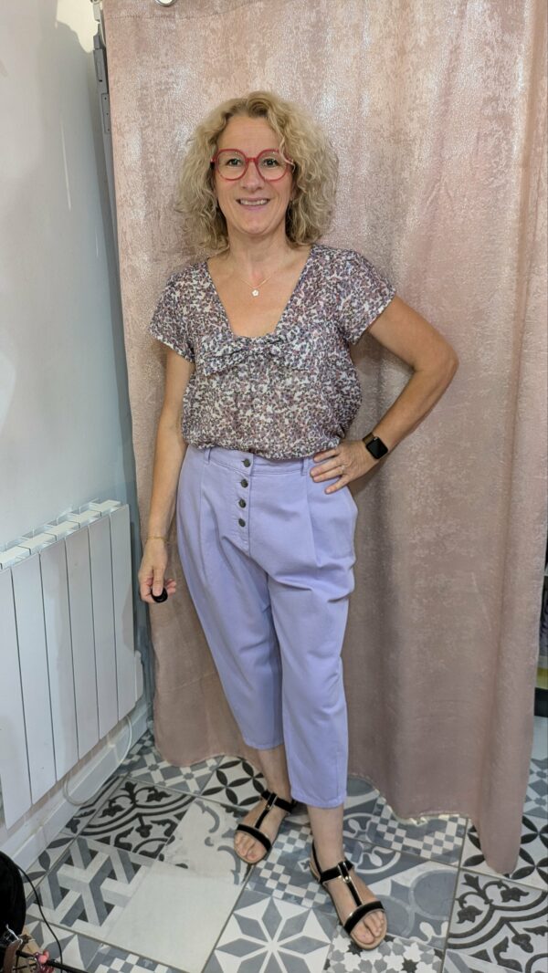 pantacourt violet MADELEINE taille 42 – Image 9