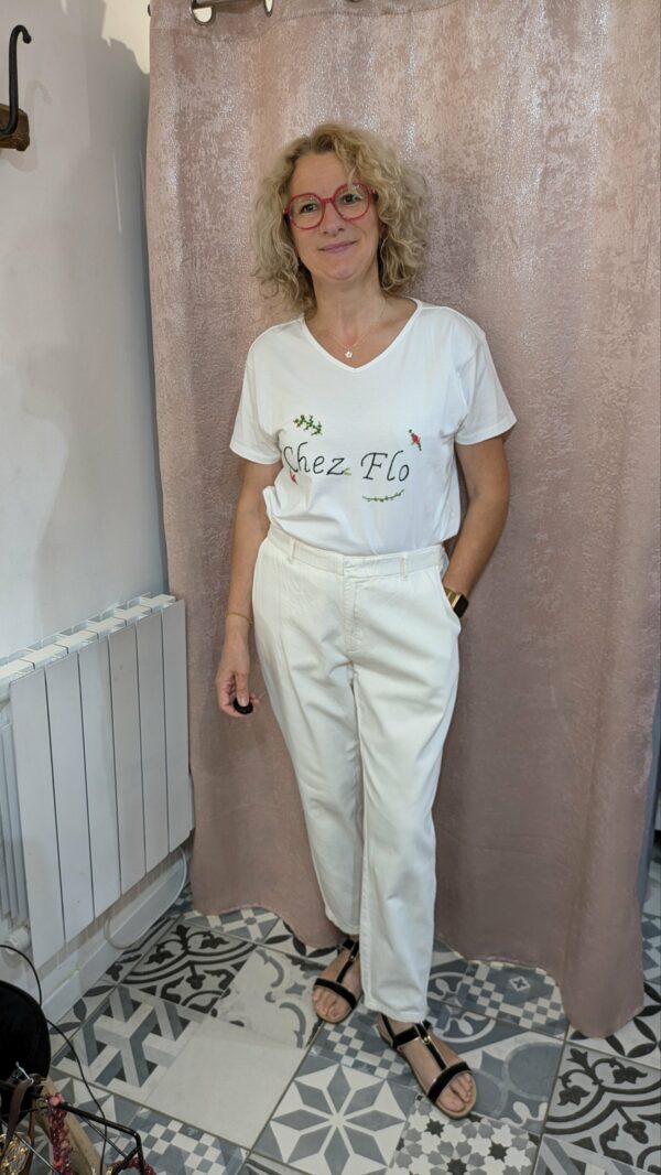 pantalon beige MAISON 1.2.3 taille 44 – Image 5