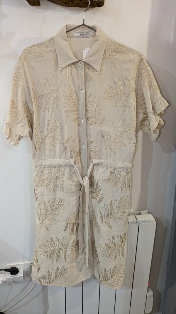 robe beige et dorée CHRISTY taille 42 – Image 3