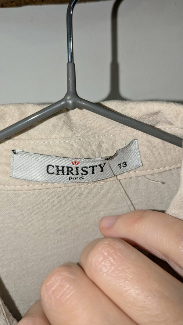 robe beige et dorée CHRISTY taille 42 – Image 2