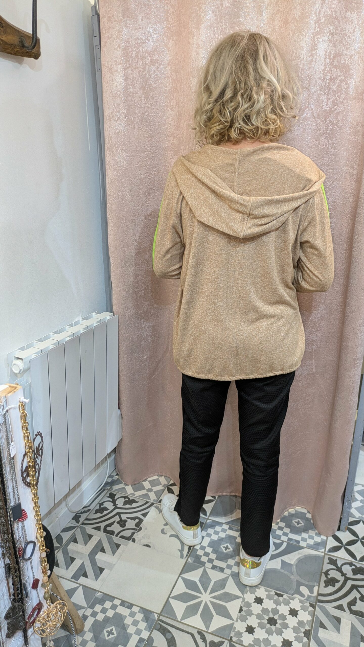 gilet à capuche beige et vert STREET ONE taille 46 – Image 8