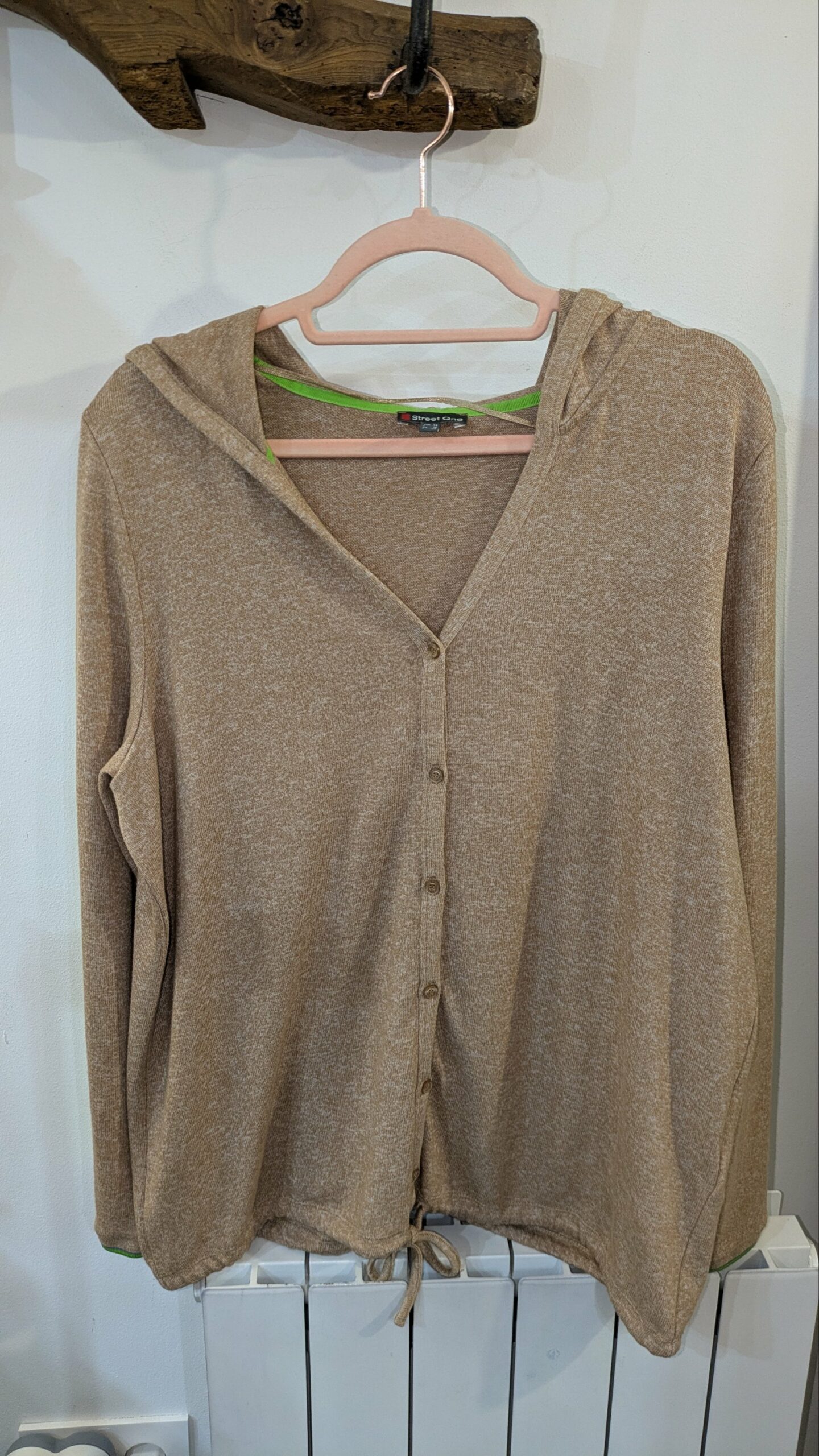 gilet à capuche beige et vert STREET ONE taille 46 – Image 5