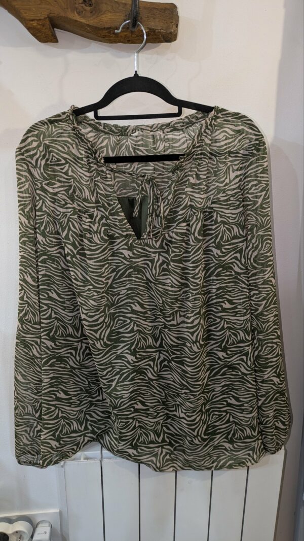 blouse kakie GRAIN DE MALICE taille 50 – Image 8
