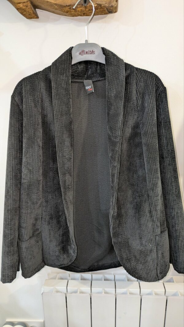 veste noire en velours taille M