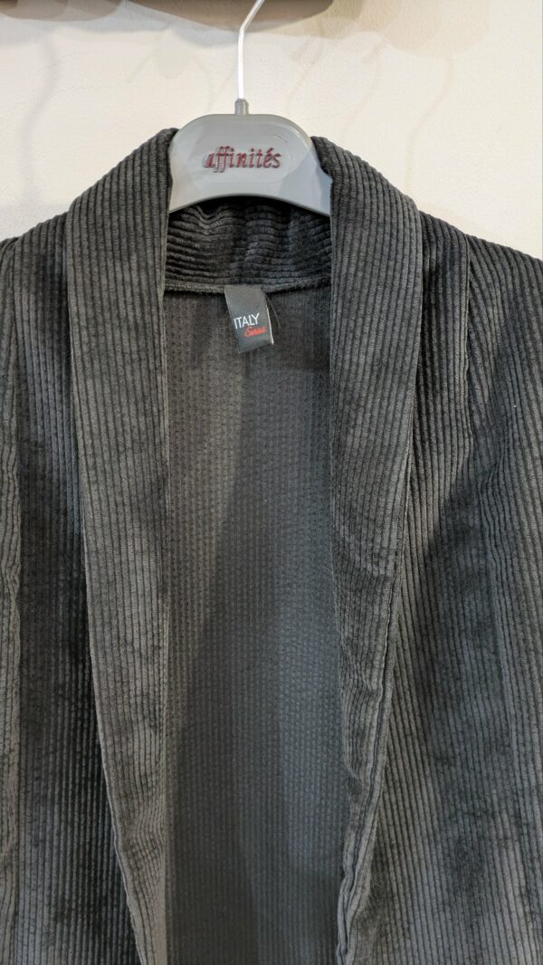 veste noire en velours taille M – Image 6