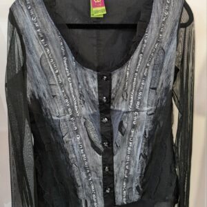 chemise noire et grise SAVE THE QUEEN taille 42