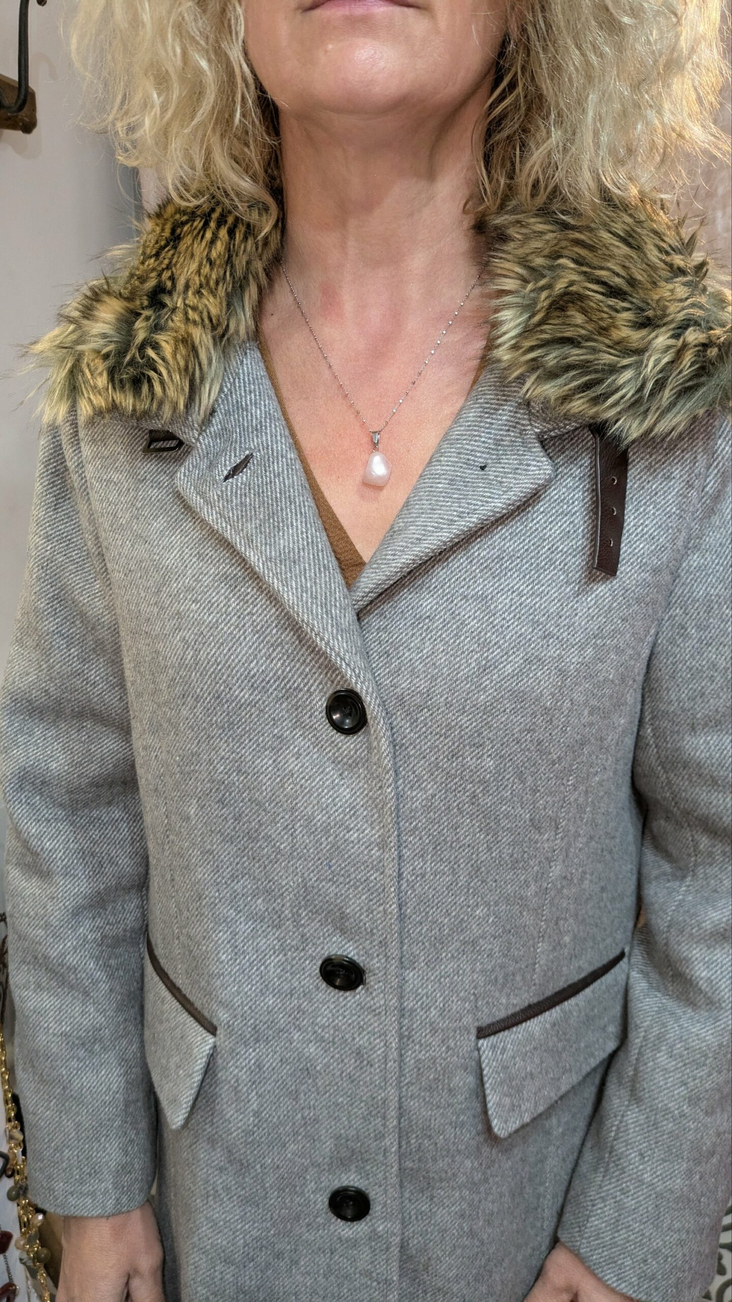 manteau 3/4 gris ANNE WEYBURN taille 42 – Image 7
