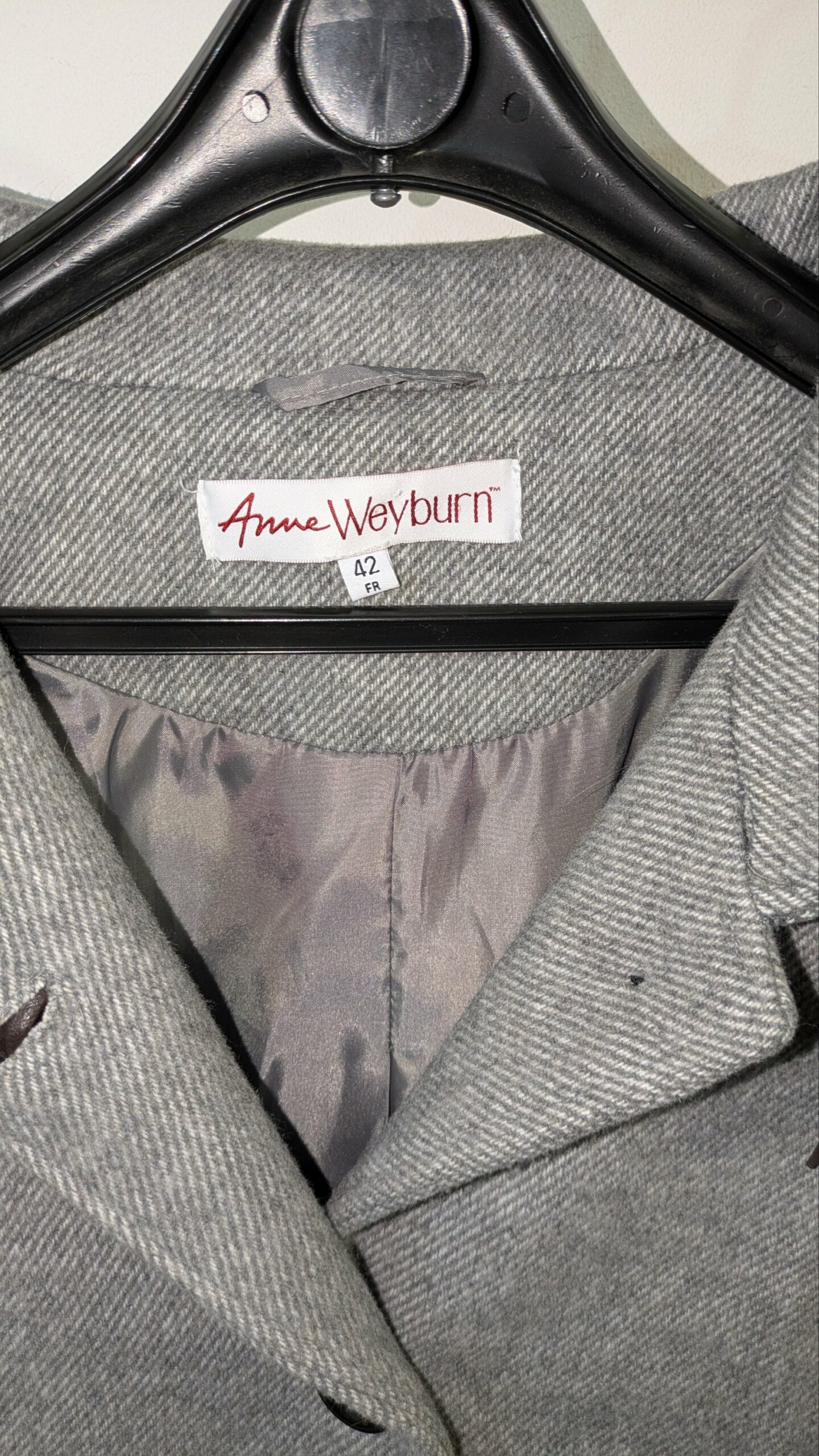 manteau 3/4 gris ANNE WEYBURN taille 42 – Image 12