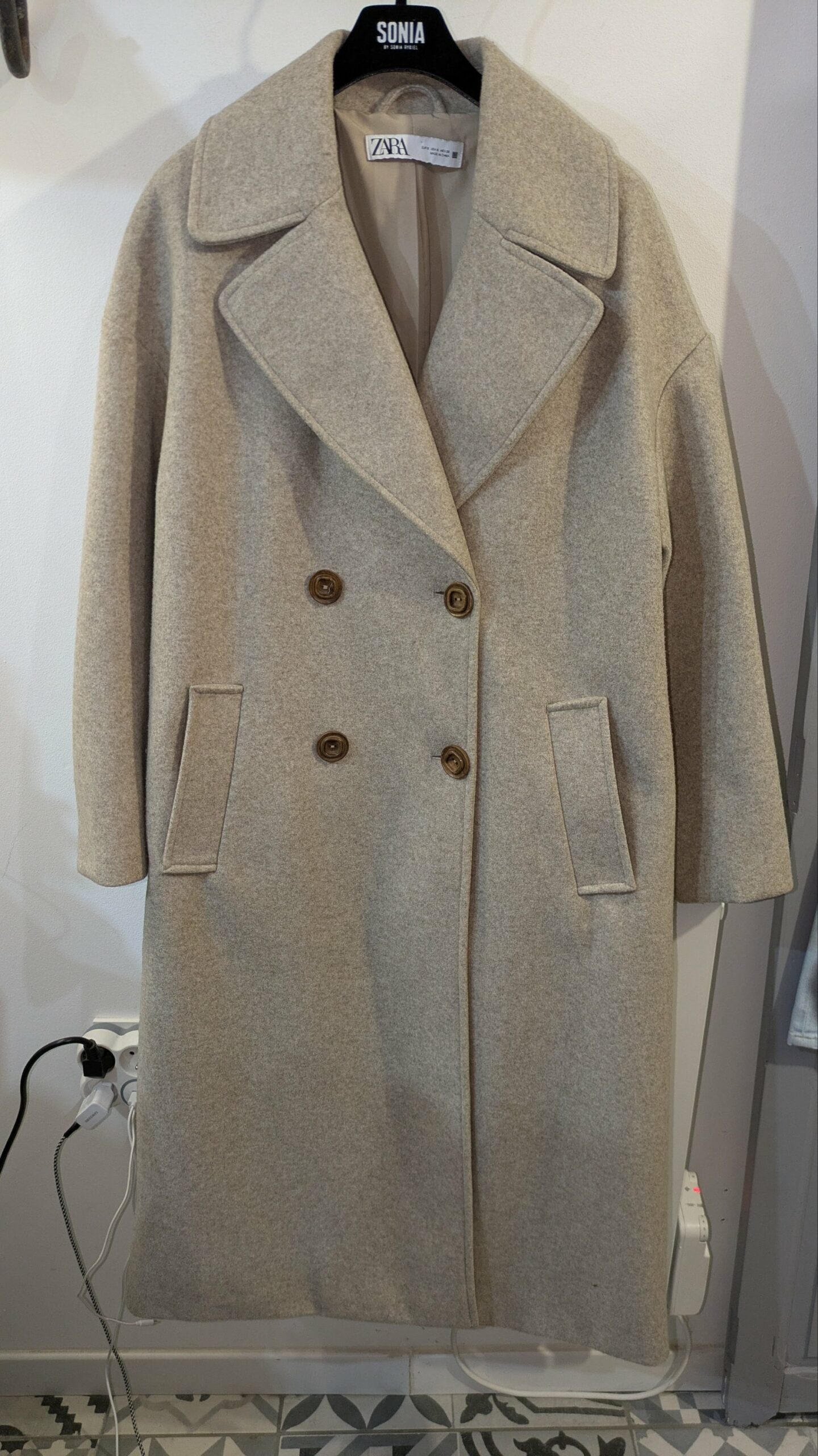 manteau long beige ZARA taille 42 â Image 6
