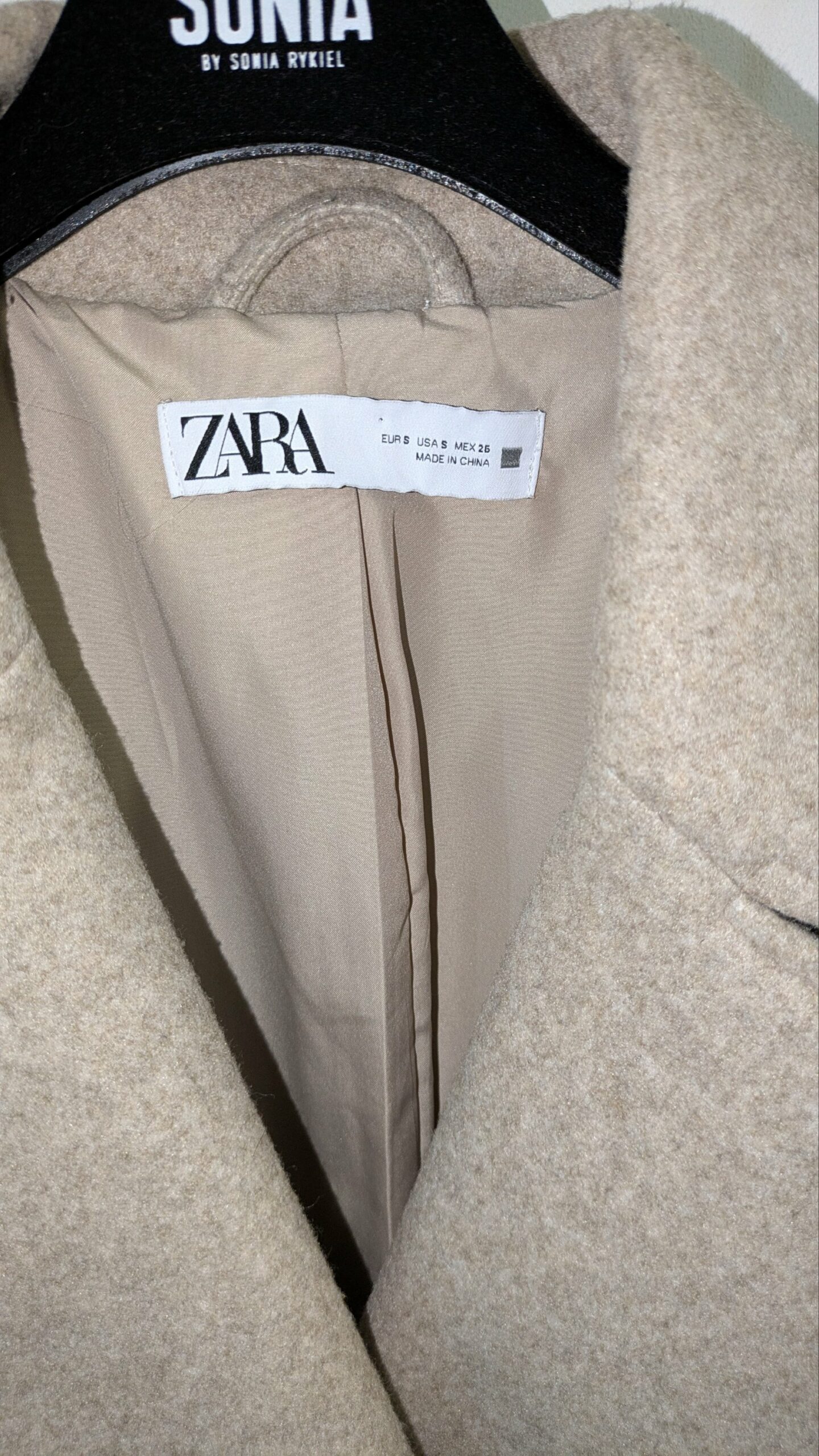 manteau long beige ZARA taille 42 â Image 5