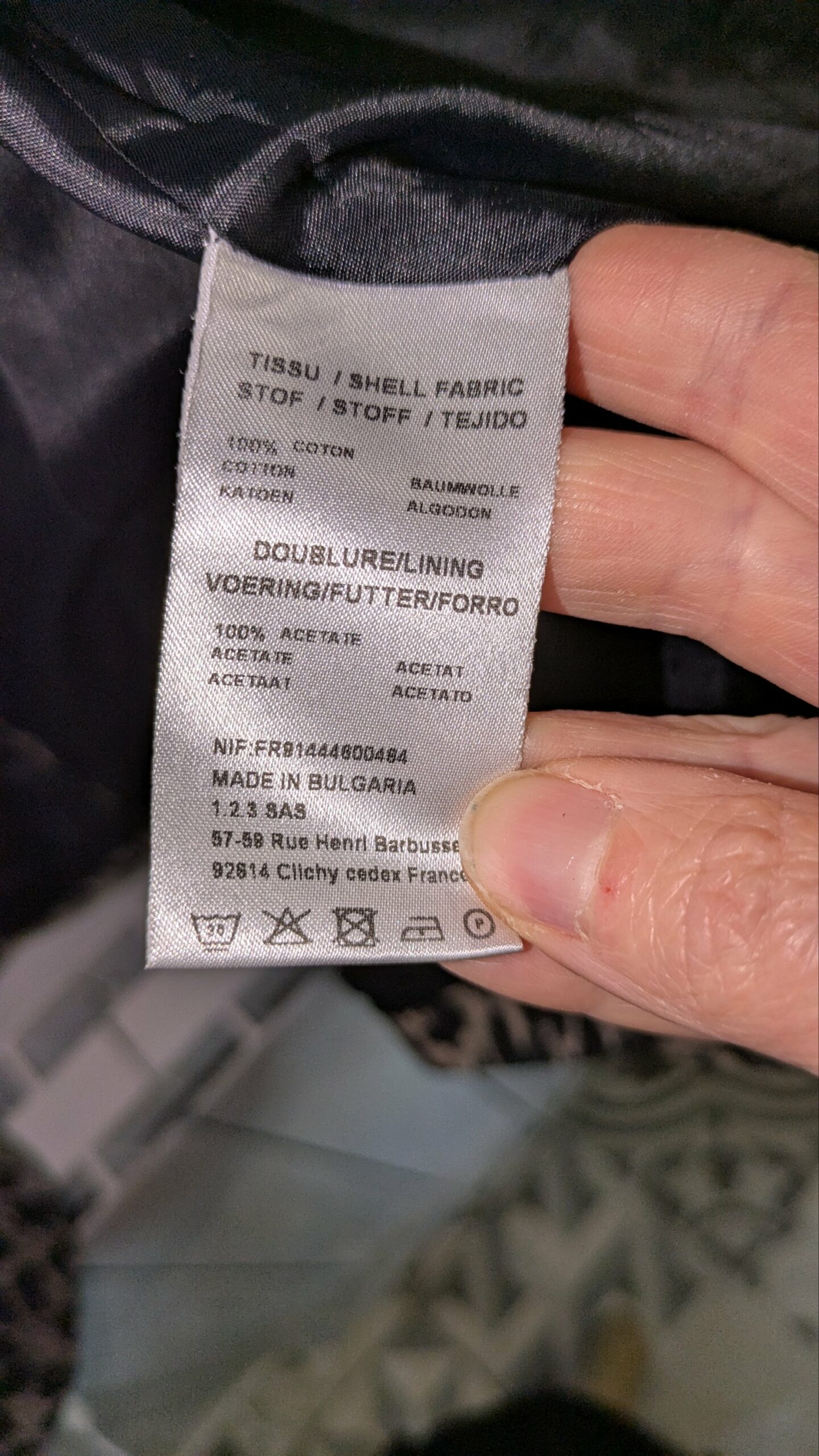 veste imprimé léopard beige et noire 1.2.3 taille 46 – Image 9