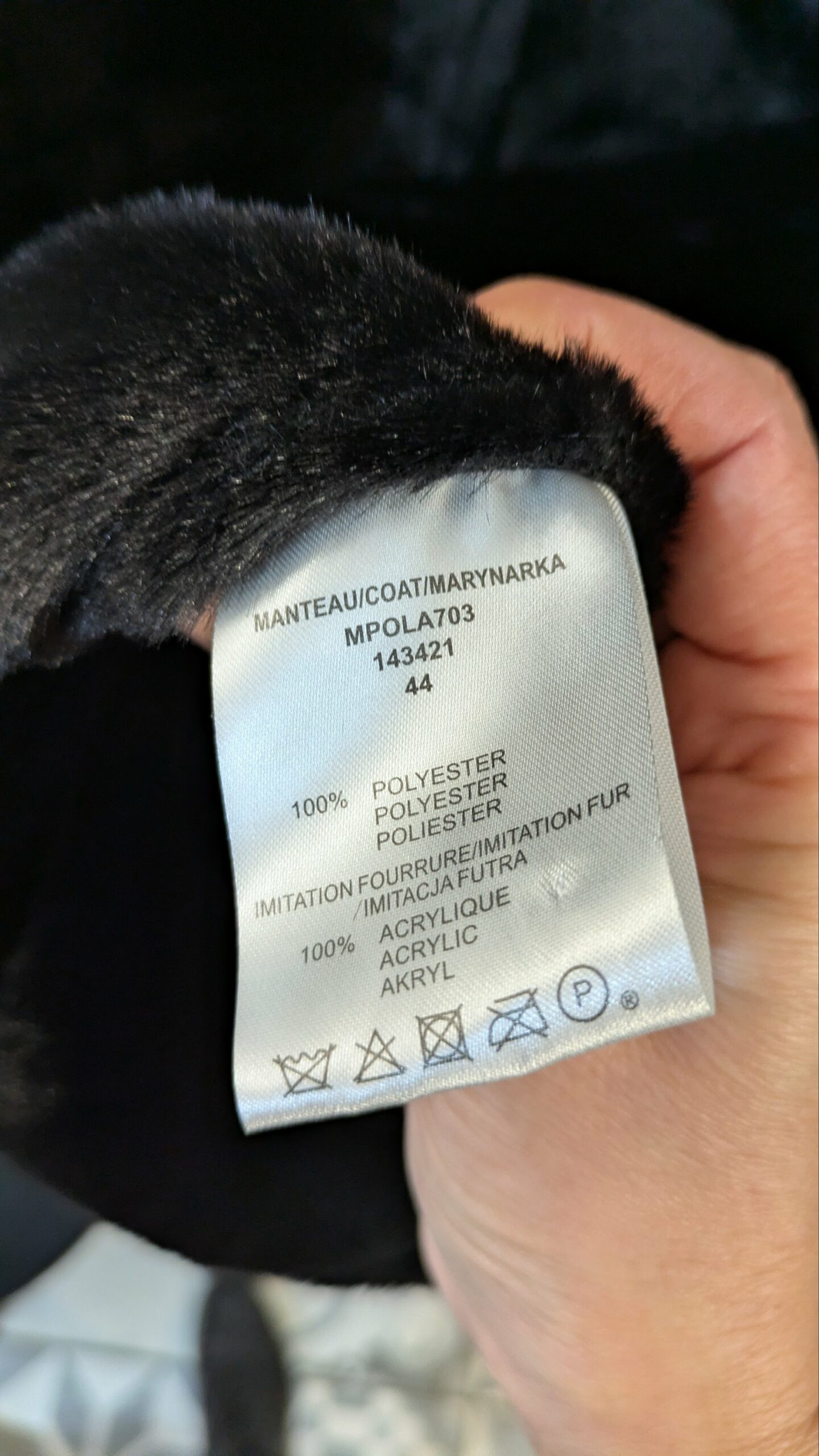 manteau fausse fourrure taille 44 JACQUELINE RIU – Image 9