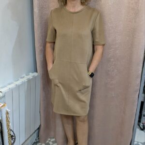 robe beige en suédine ZARA taille M