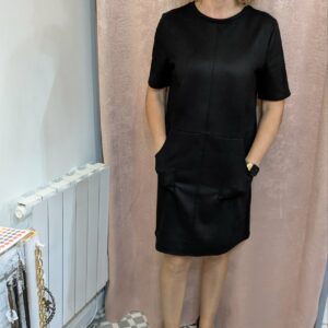 robe noire en suédine ZARA taille M