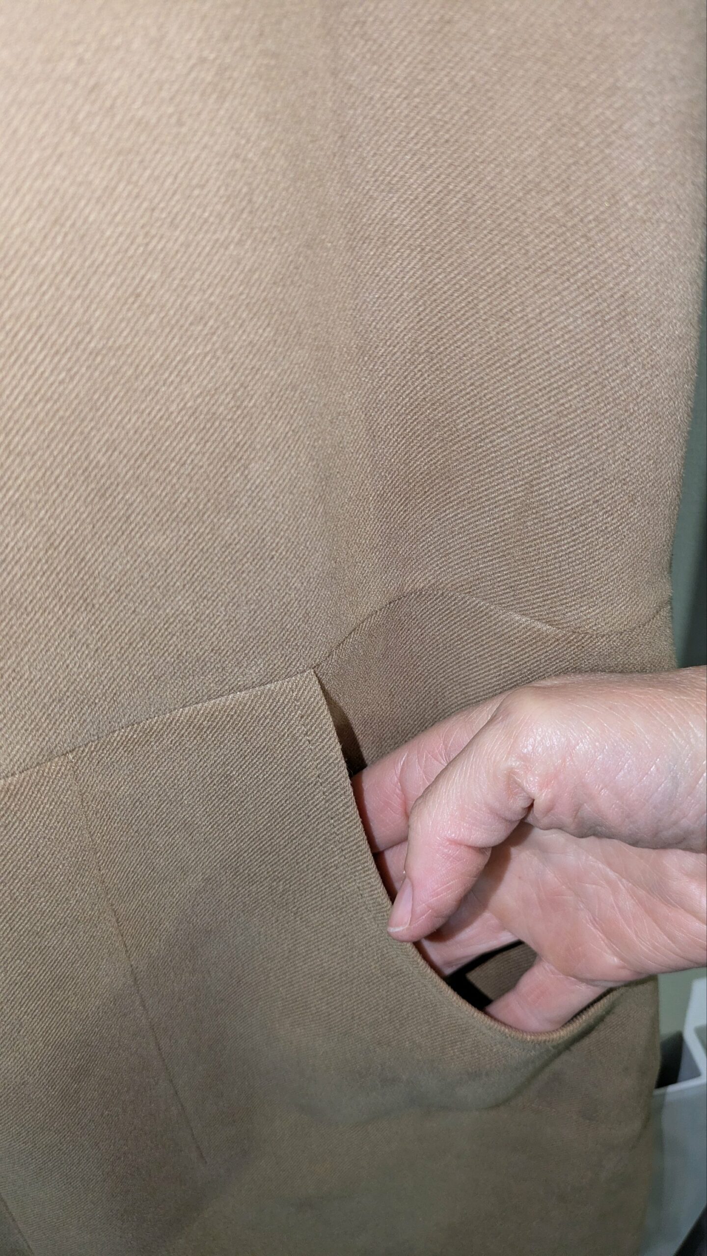 robe beige en suédine ZARA taille M – Image 5