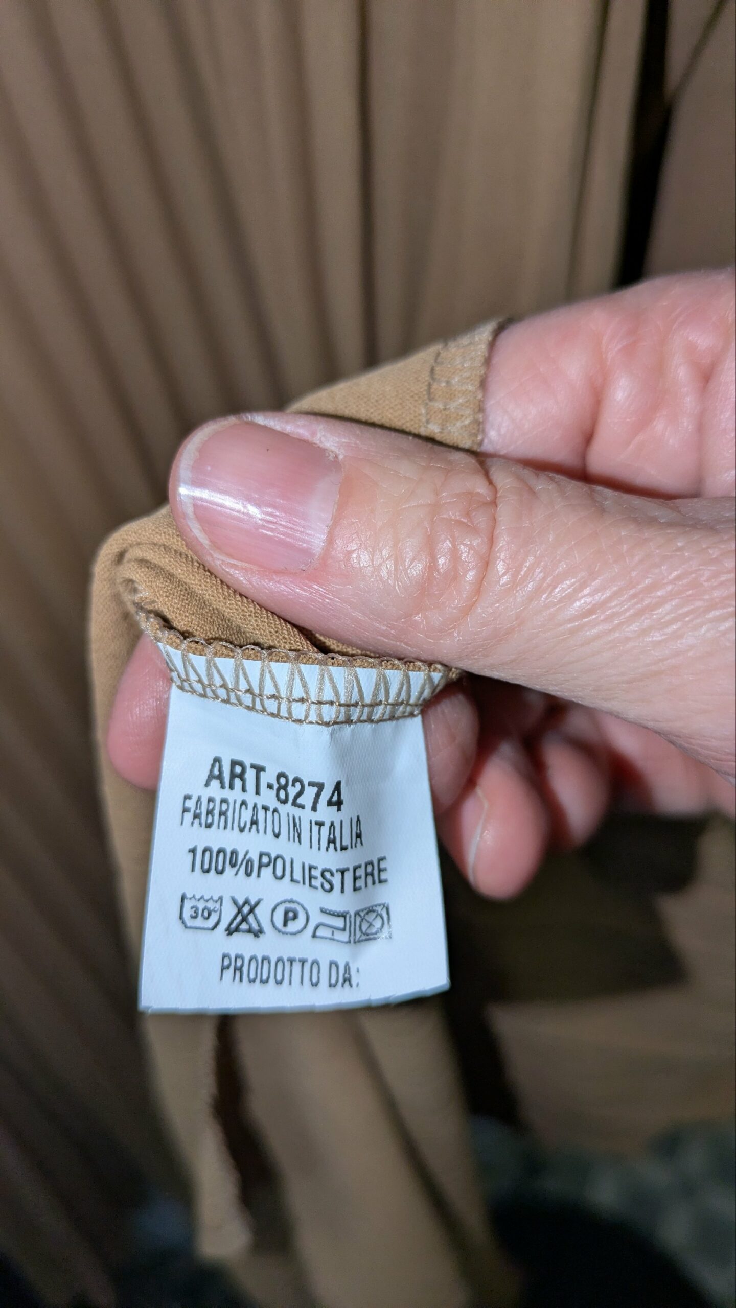 robe marron plissée taille L – Image 7