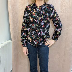 chemise imprimée florale et papillons PROMOD taille 38