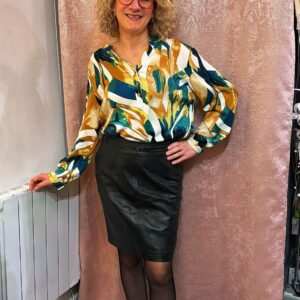 jupe en cuir noir OAKWOOD taille 44