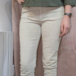 pantalon velours écru SUD EXPRESS taille 38