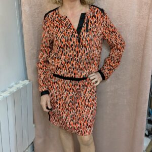 robe orange et noire MISS CAPTAIN taille 40