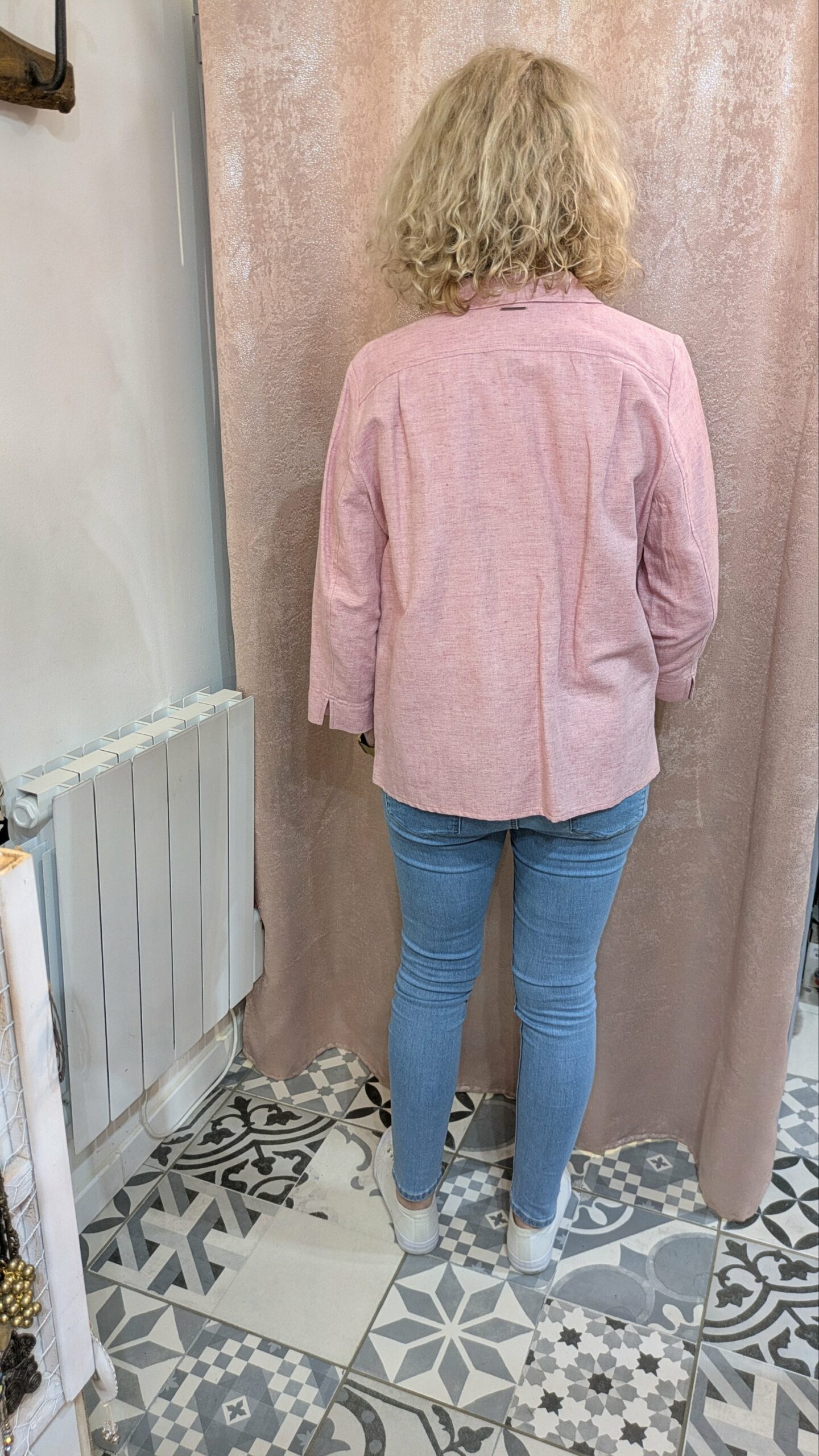 veste rose en lin BUGATTI taille 40 – Image 8