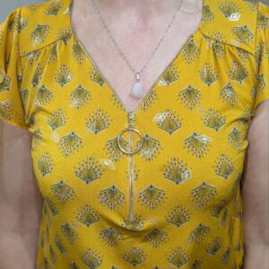blouse moutarde et dorée CACHE CACHE taille 36