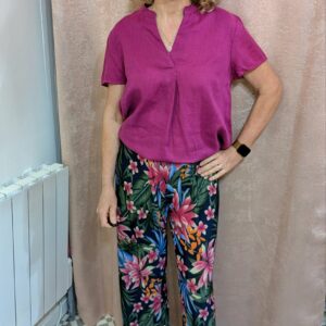 pantalon fleuri taille 46