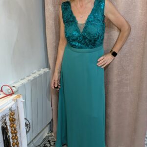 robe longue vert émeraude BPC taille 50