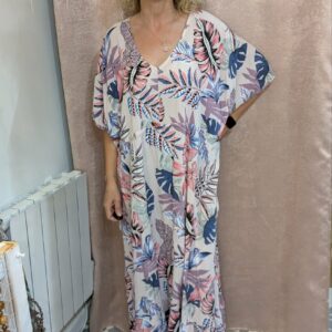 robe longue fleurie LAURA PARIS taille 54/56