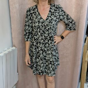 robe noire et blanche CAMAÏEU taille 34