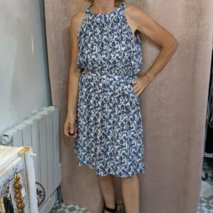robe bleue et blanche C FLO taille 42/44